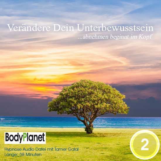 Quadratisches CD-Cover mit blauem Hintergrund, weißer Schrift „HYPNOSE“ und stilisiertem Gehirn-Icon in der Mitte.