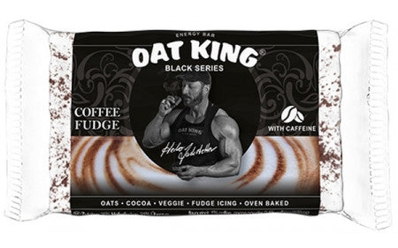 Oat King Riegel Sweet Raspberry, Verpackung in Rot und Weiß mit Produktname und Haferflocken-Motiv.