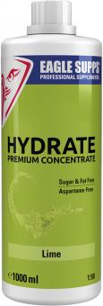 Weiße Flasche Hydrate Premium Concentrate von Eagle Supps mit grünem Lime-Label und Produktname.