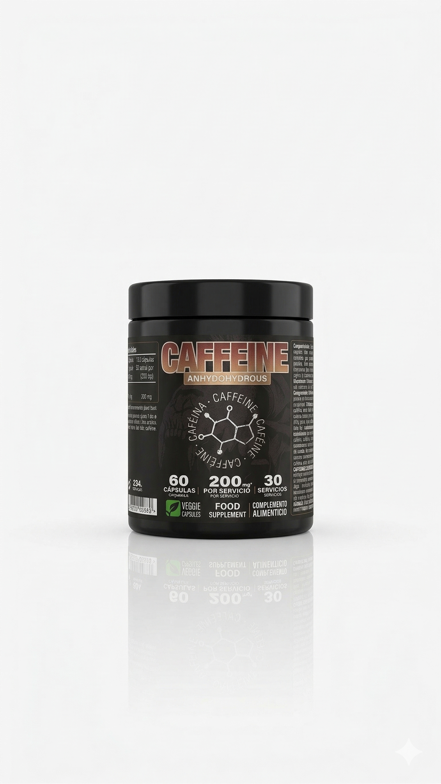 Anhydrous Caffeine 60 Kapseln – Premium Supplement von BodyPlanet