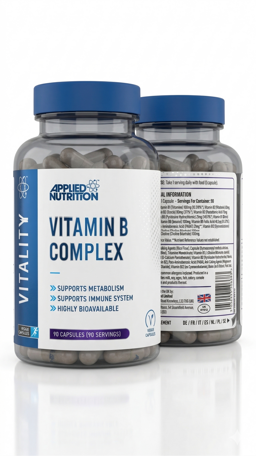 Vitamin B Complex 90 Kapseln – Premium Supplement von BodyPlanet